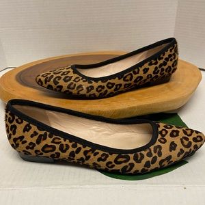 Sasha London BALLET Leopard Print dyed Pony Hair Ballet Flats